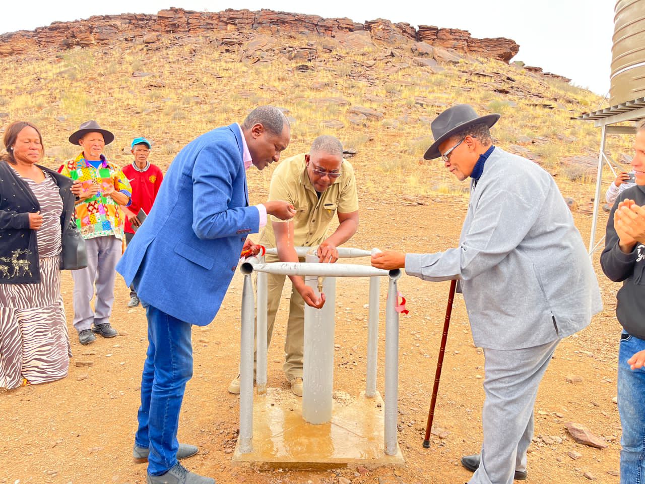 PROJECT HANDOVER CEREMONY FOR THE REHABILITATED BOREHOLES IN !HAN /AWAB CONSERVANCY