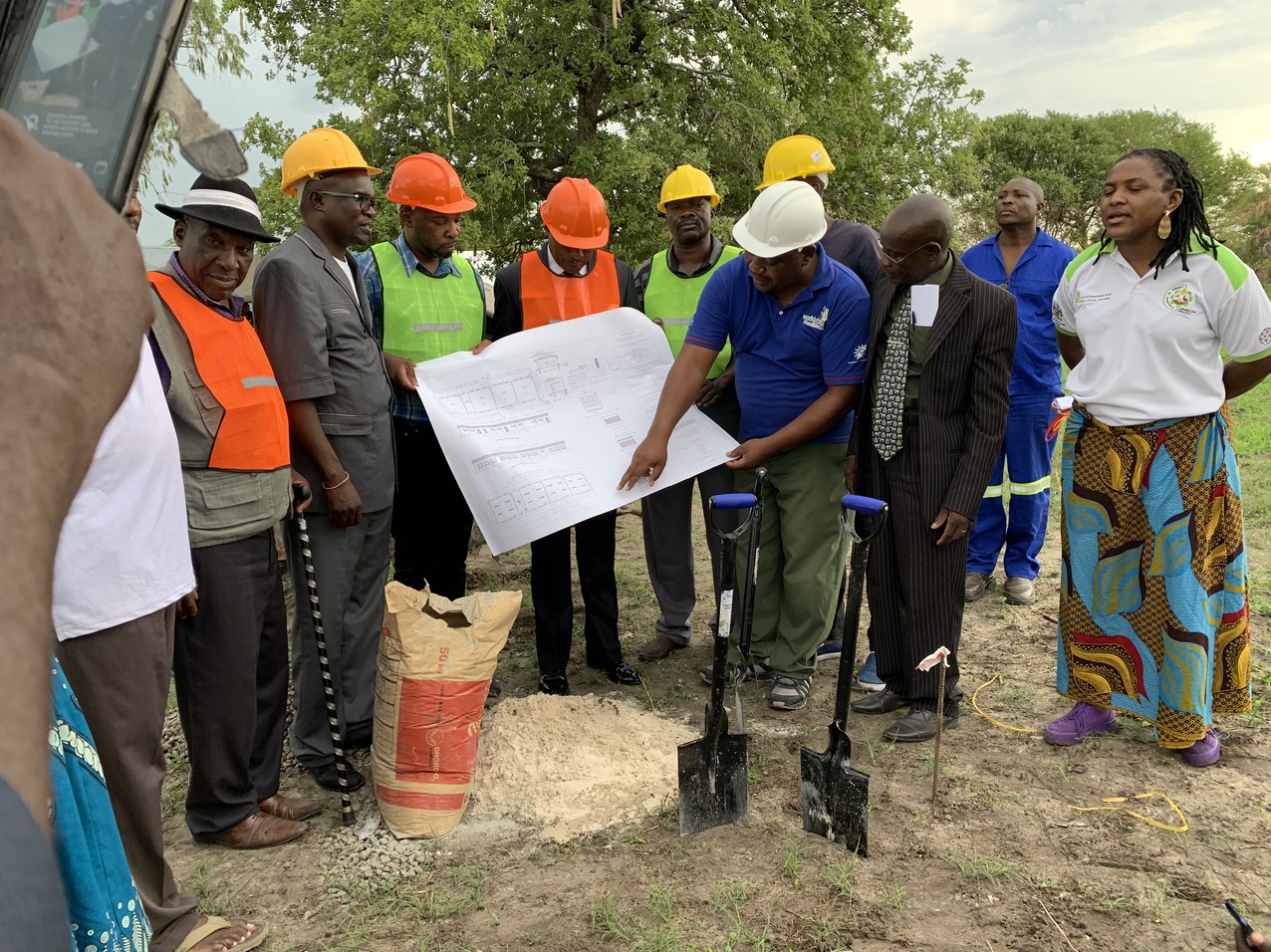 Ground-breaking ceremony for the flood relief centre development project in Lusese conservancy on the 24th november 2019 in Lusese village