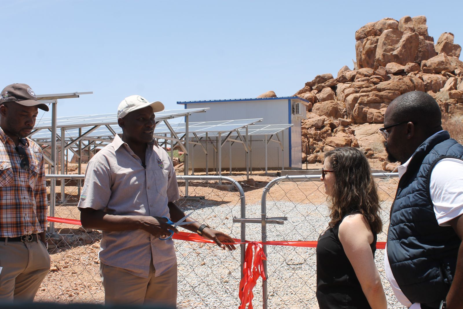 Green climate fund secretariat visit to Namibia and official handover of the Sorris Sorris conservancy 150 kw solar power plant